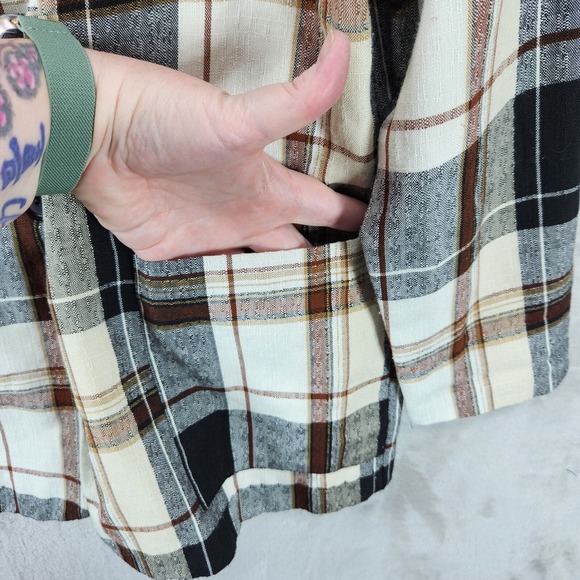 Fashion Bug Plaid Blazer Women Size S Career Wear Business Casual Jacket Vintage - Picture 5 of 7